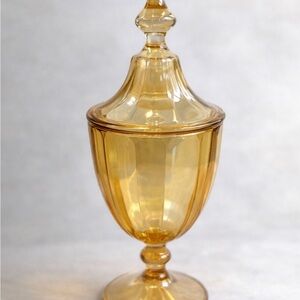 Amber Glass Apothecary Jar